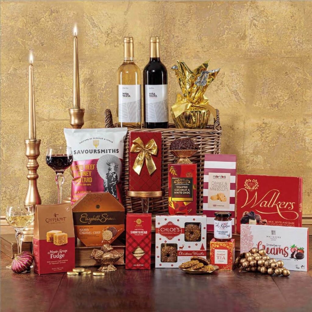Luxury Christmas Gift Hamper The Sussex Hamper (Wine, Fudge...)